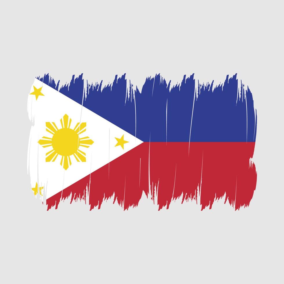 pincel de bandera de filipinas vector