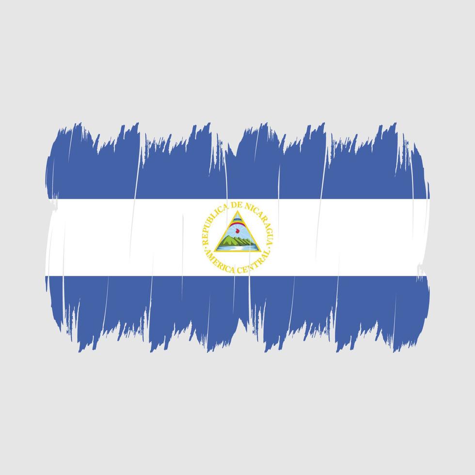 pincel de bandera de nicaragua vector