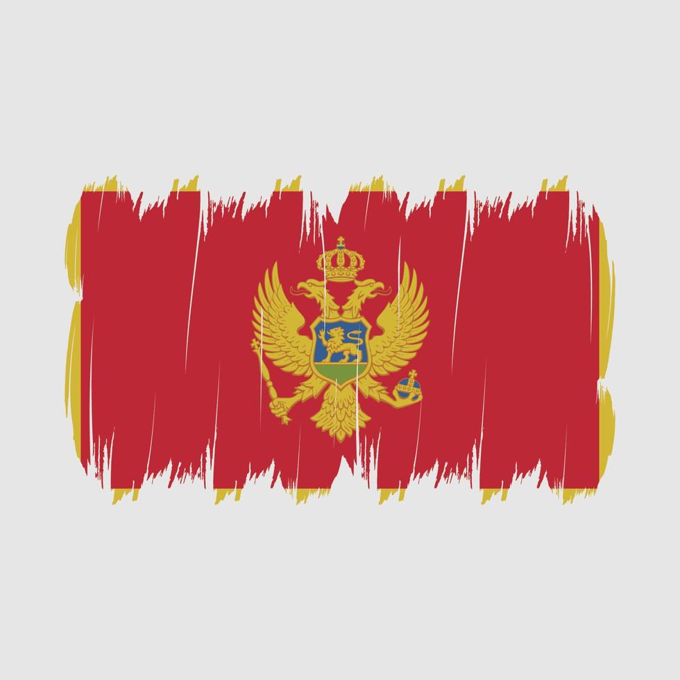 Montenegro Flag Brush vector