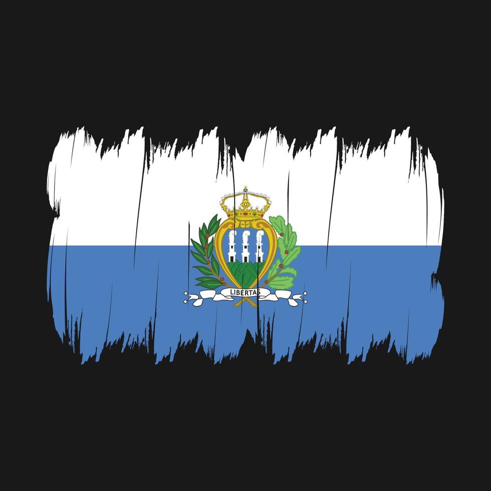 San Marino Flag Brush vector