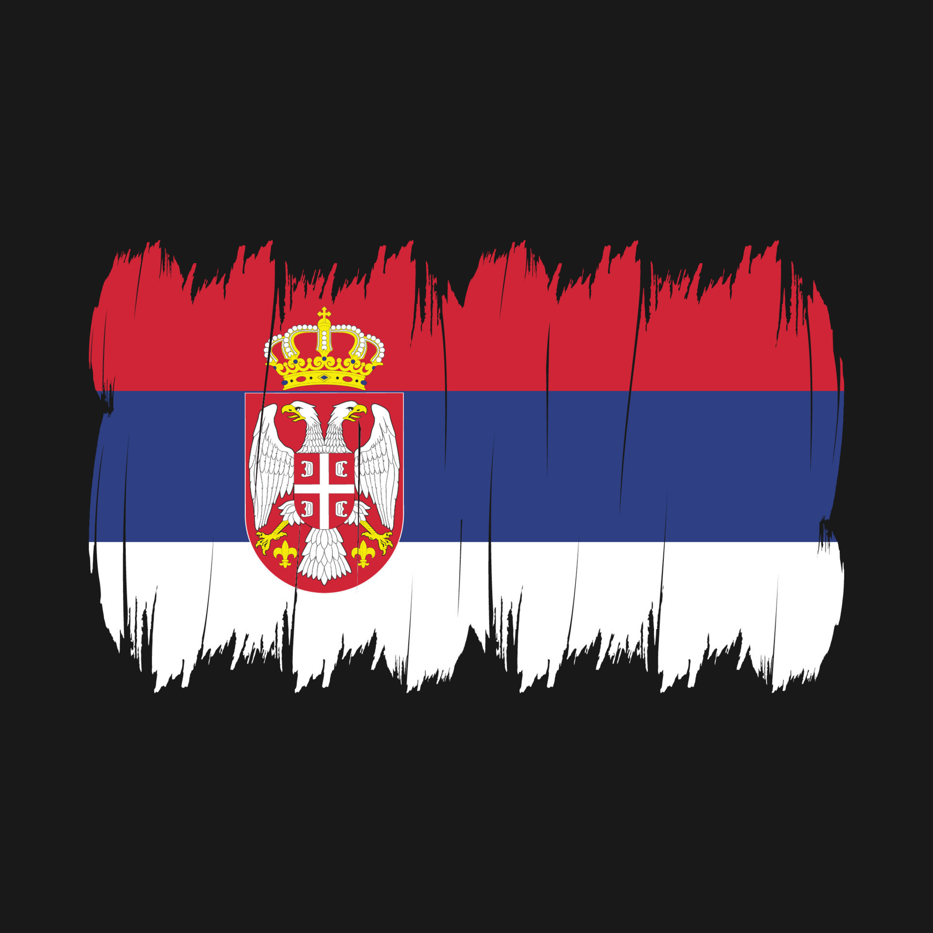 Serbia Flag Brush 17347581 Vector Art at Vecteezy