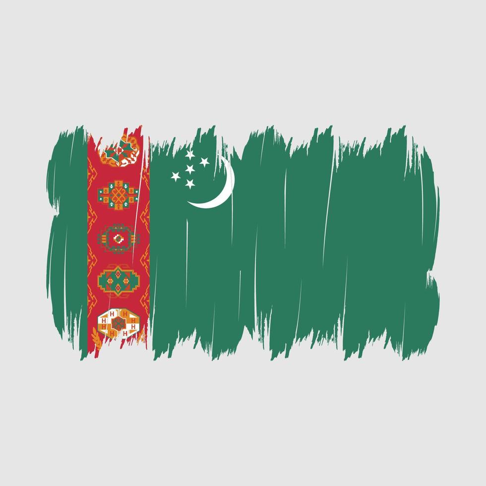 Turkmenistan Flag Brush vector