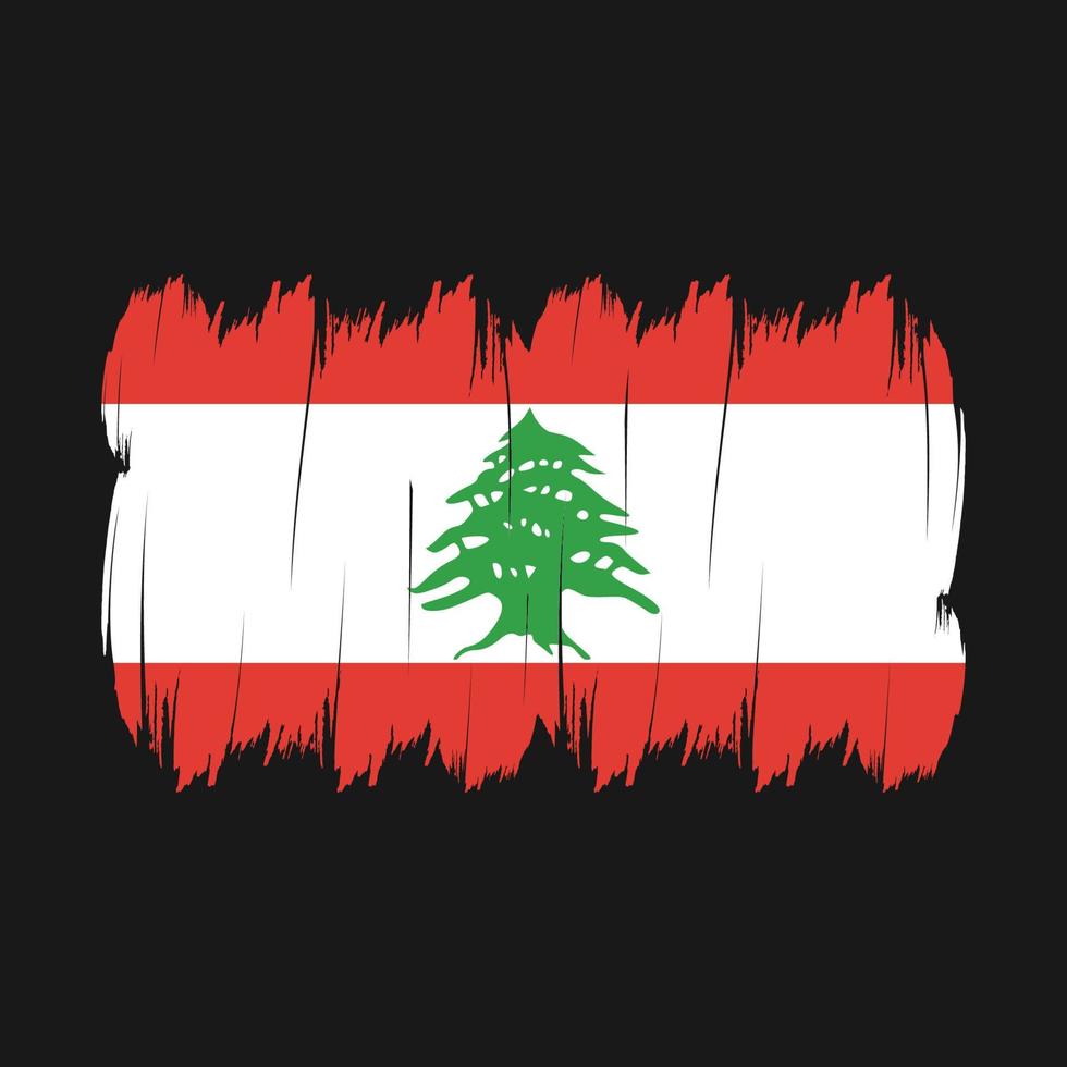 Lebanon Flag Brush vector