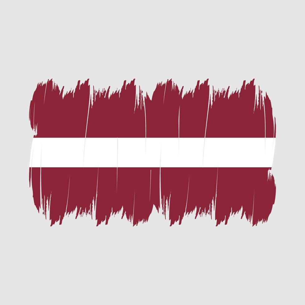 cepillo de bandera de letonia vector