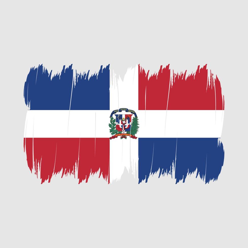 Dominican Republic Flag Brush vector