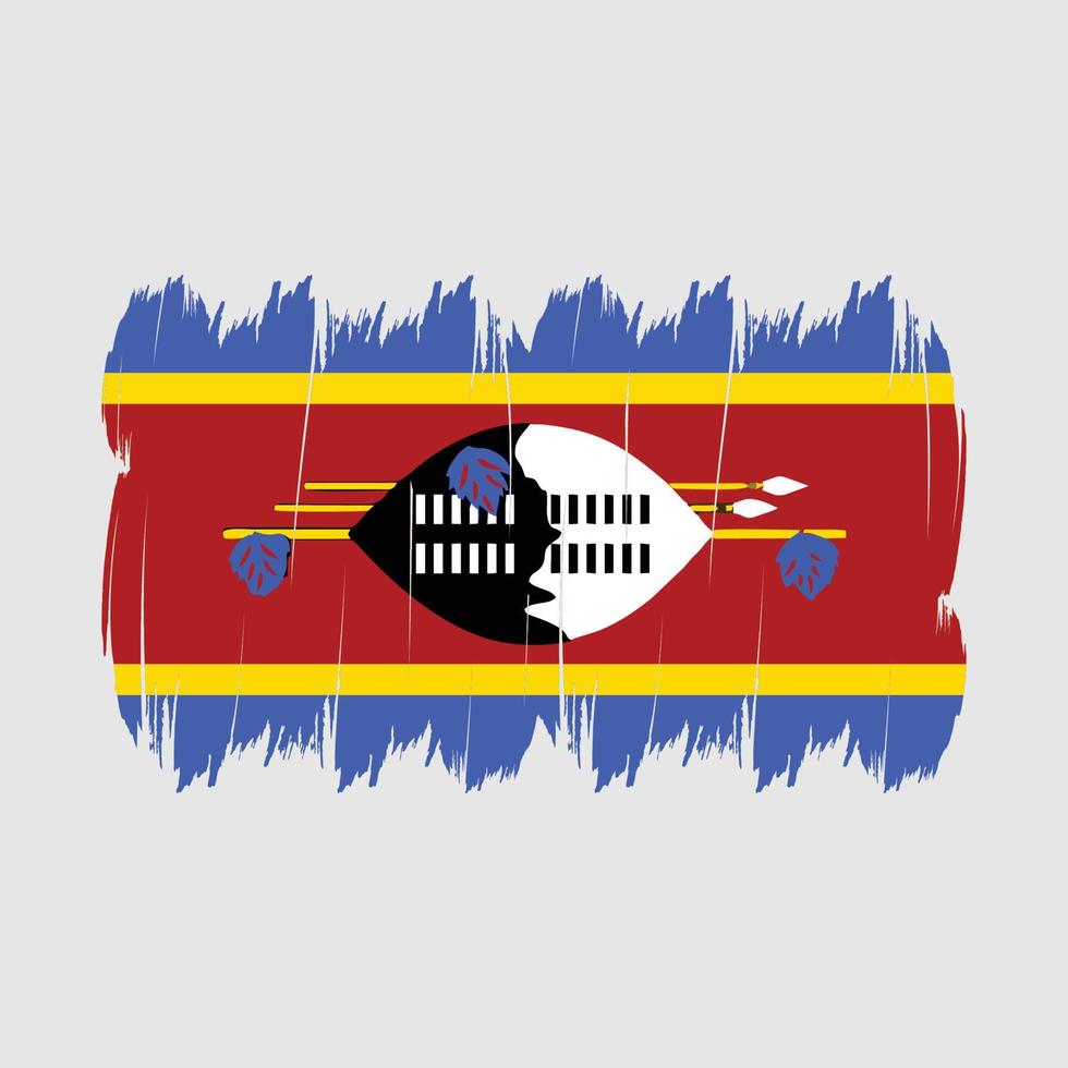 Swaziland Flag Brush vector