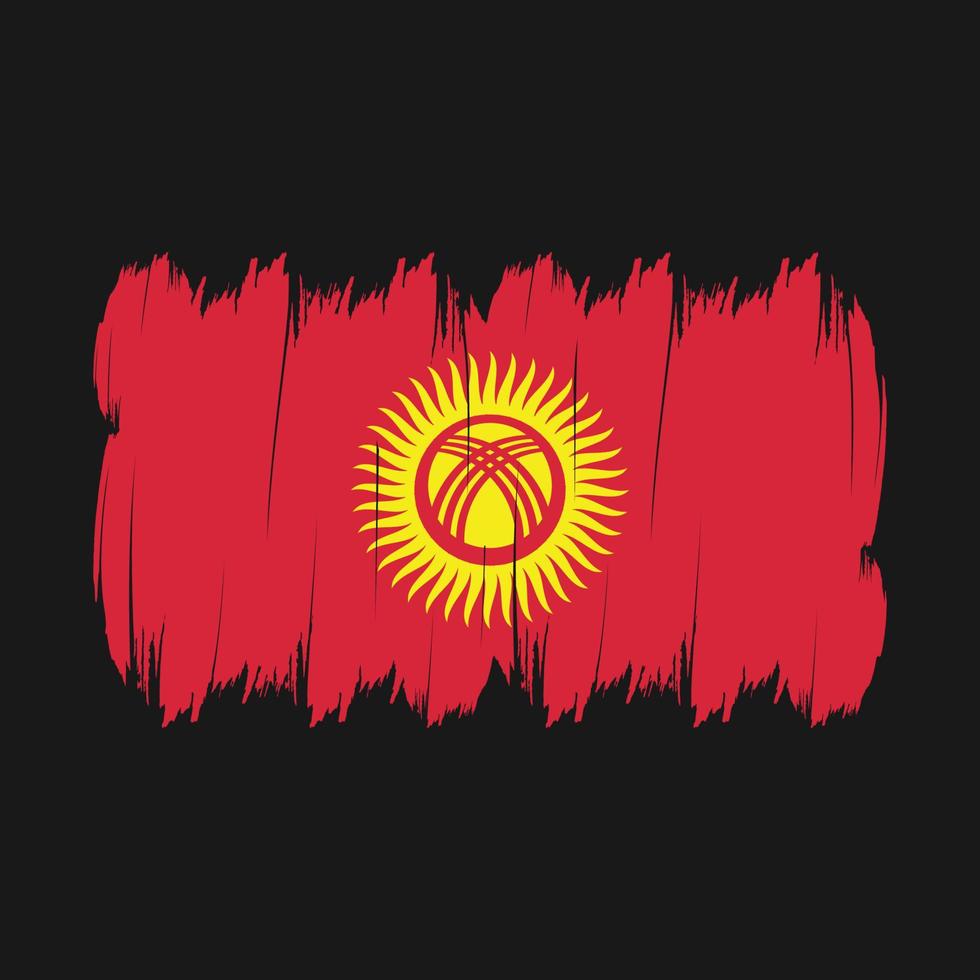 Kyrgyzstan Flag Brush vector