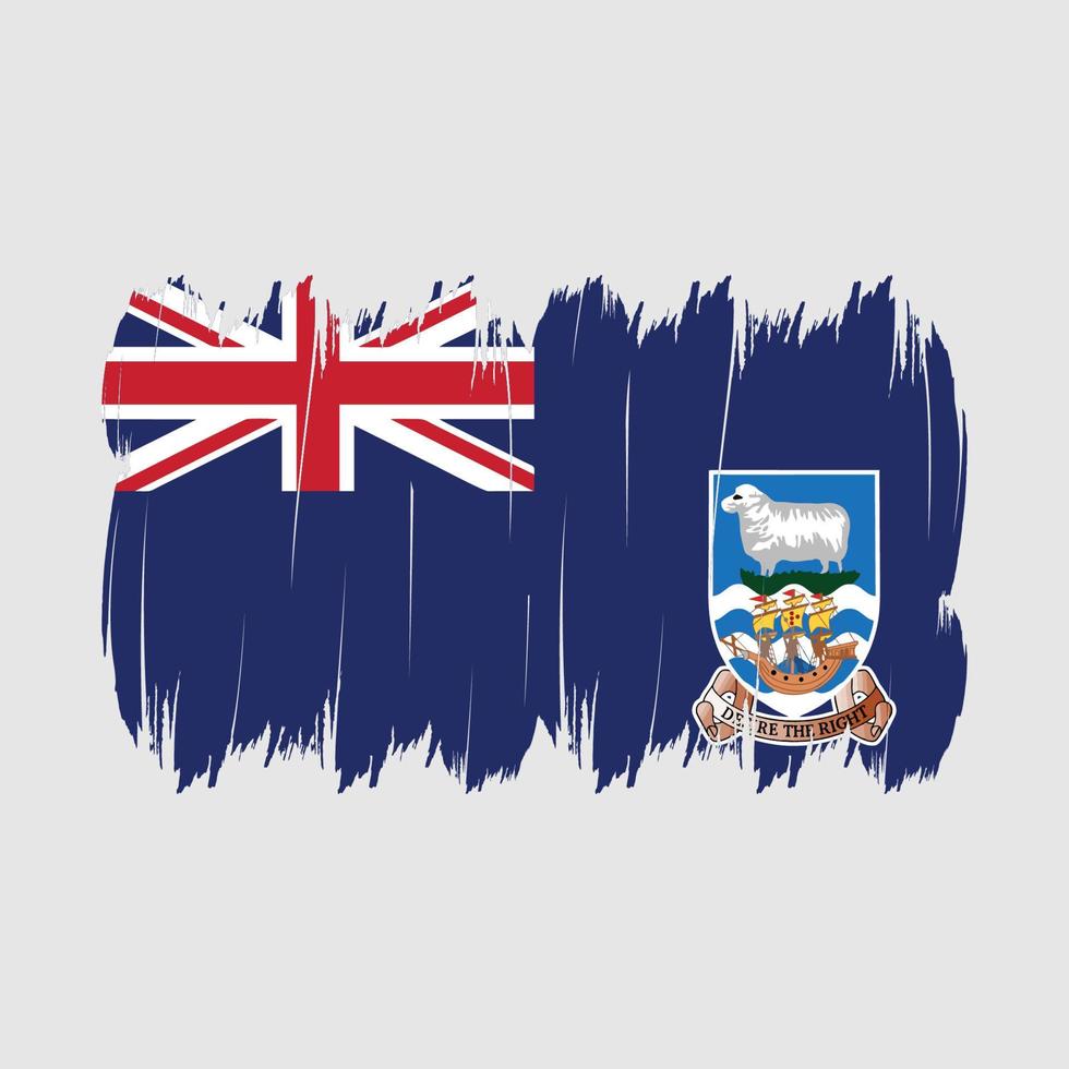 cepillo de bandera de las islas malvinas vector