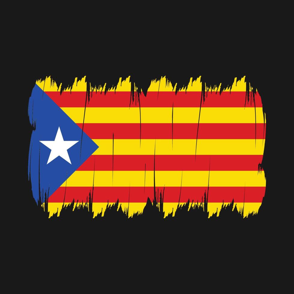 cepillo de la bandera de cataluña vector