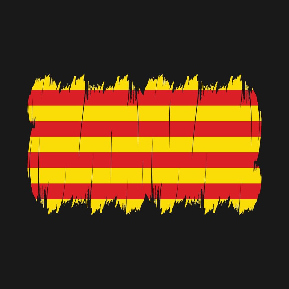 Catalonia Flag Brush vector