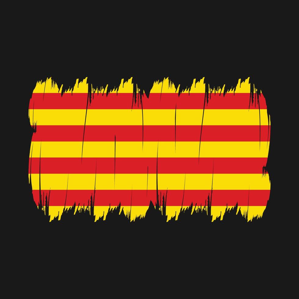 Catalonia Flag Brush vector