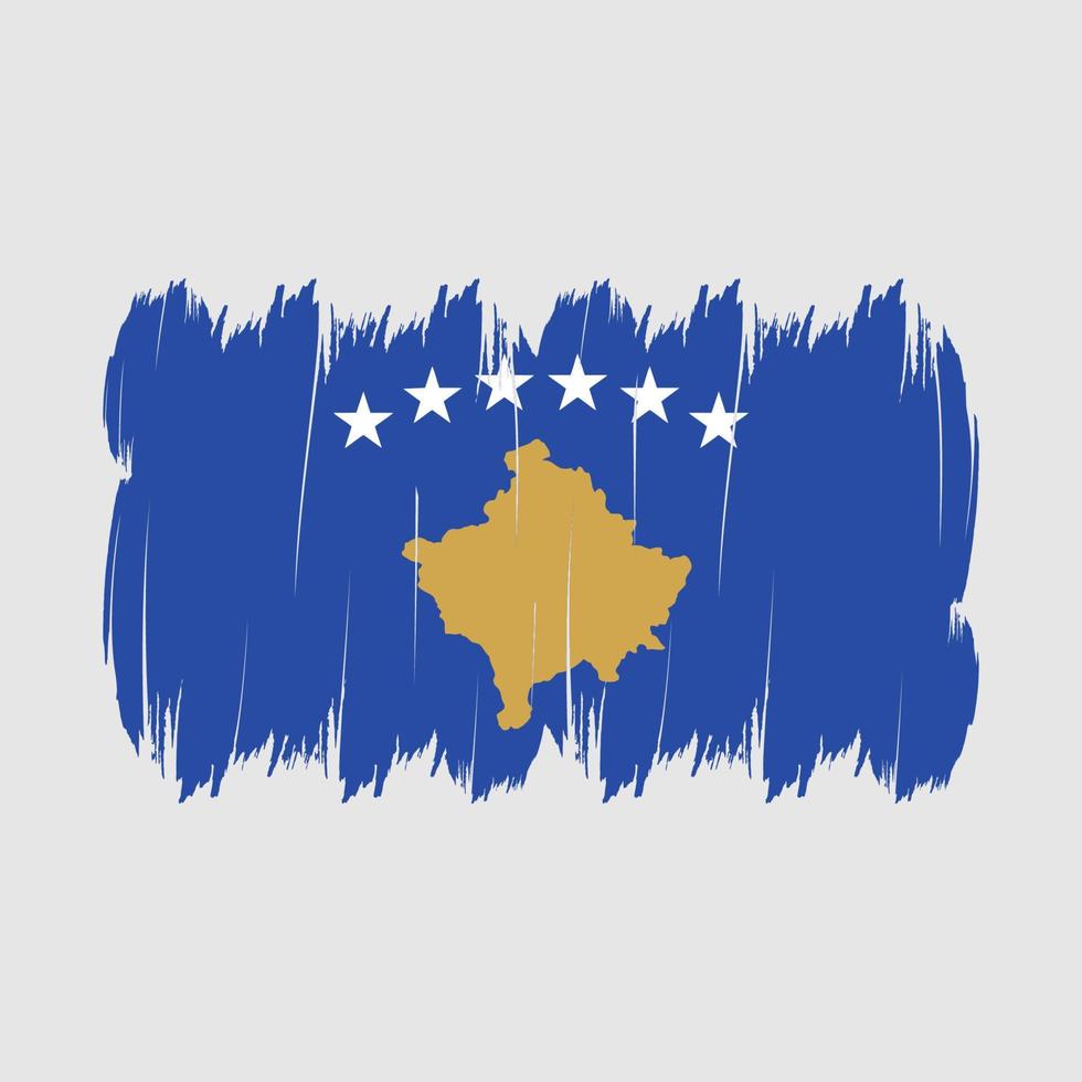 Kosovo Flag Brush vector