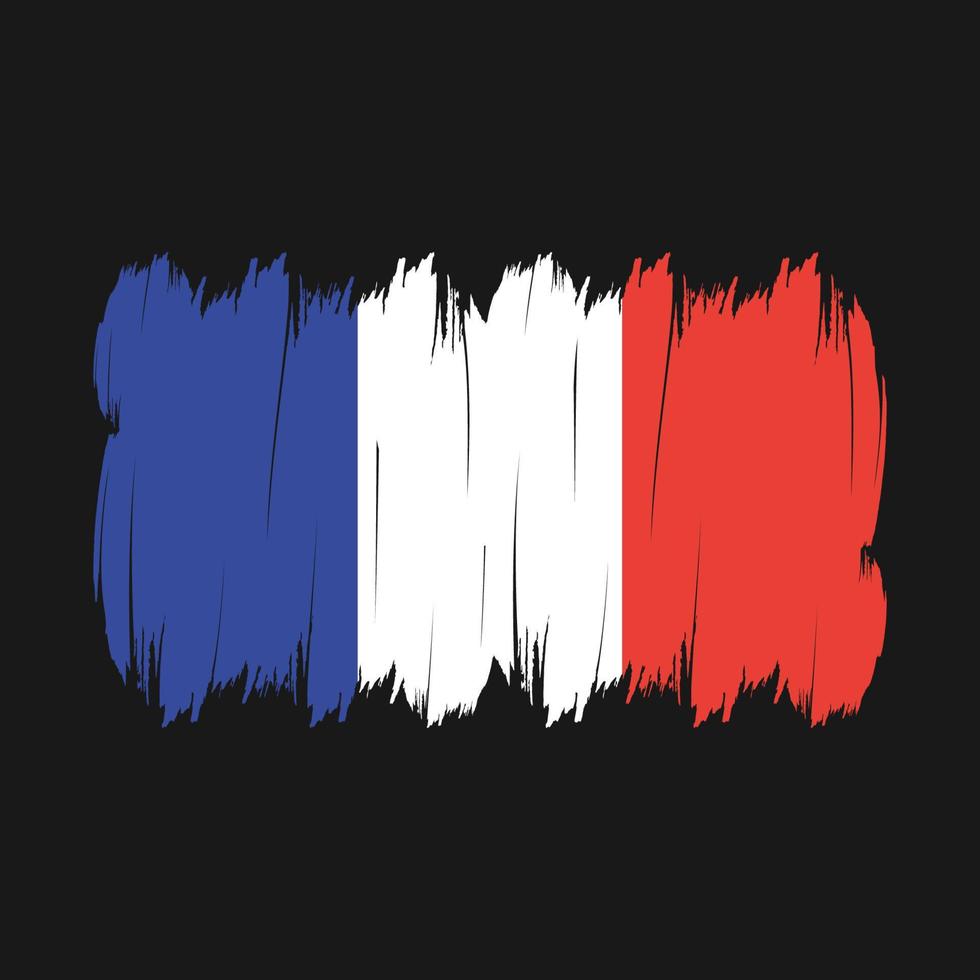 cepillo de bandera de francia vector