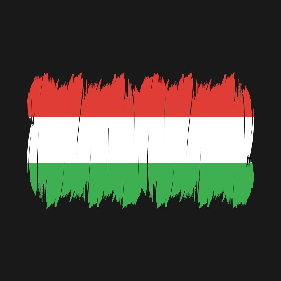 Hungary Flag Brush vector