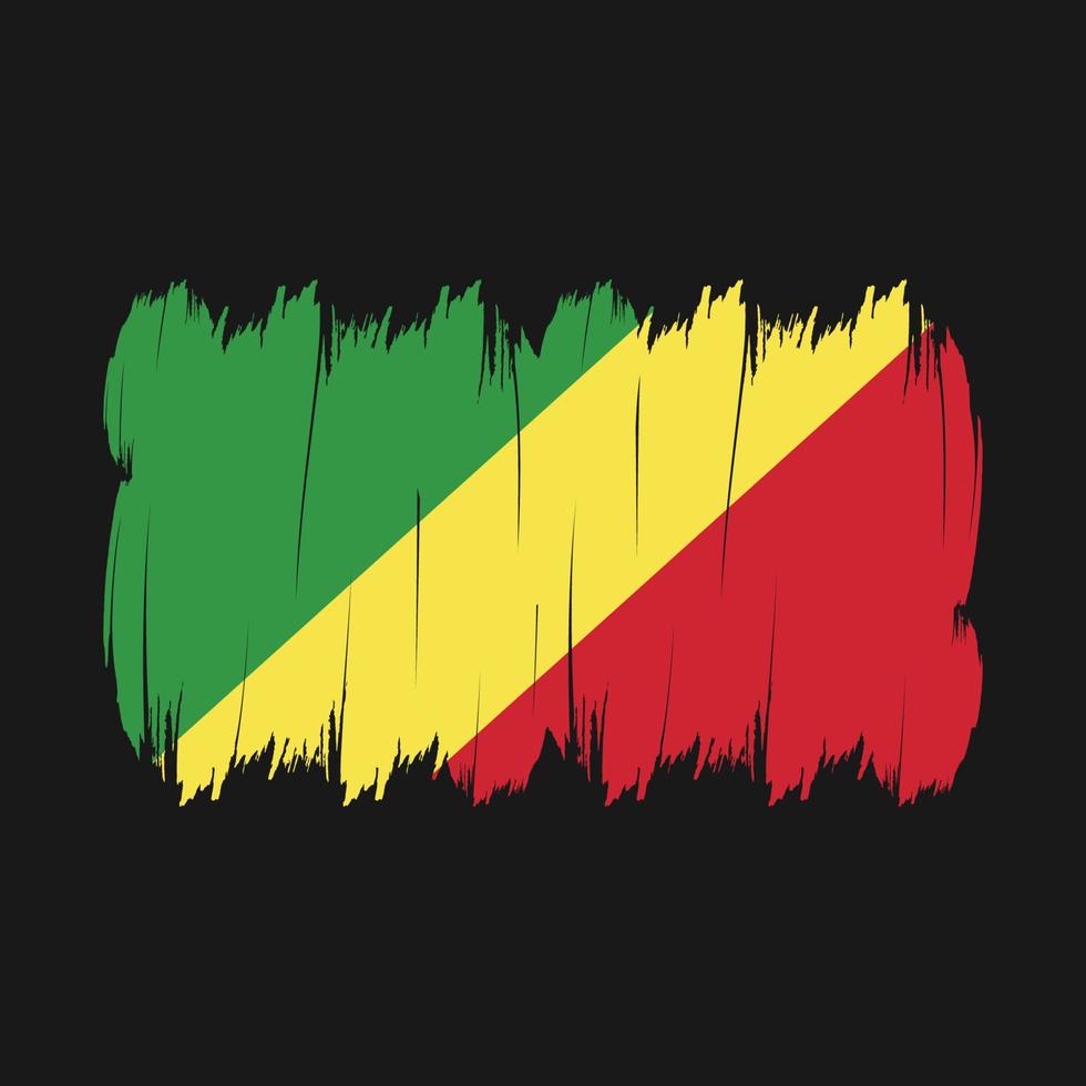 Congo Flag Brush vector