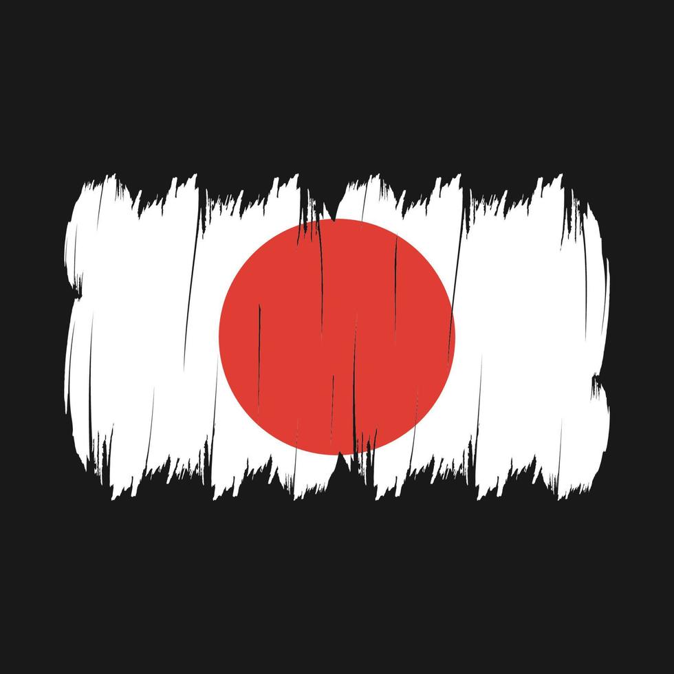 Japan Flag Brush vector