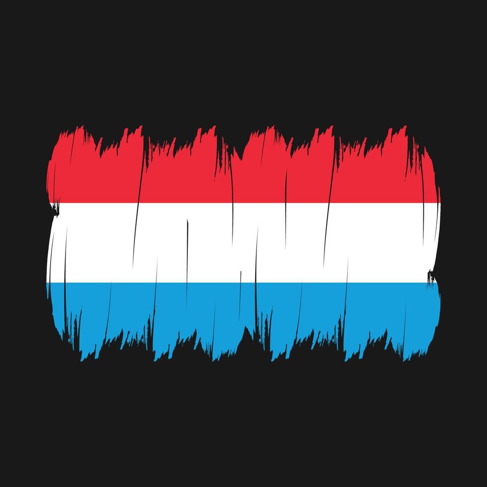 Luxembourg Flag Brush vector