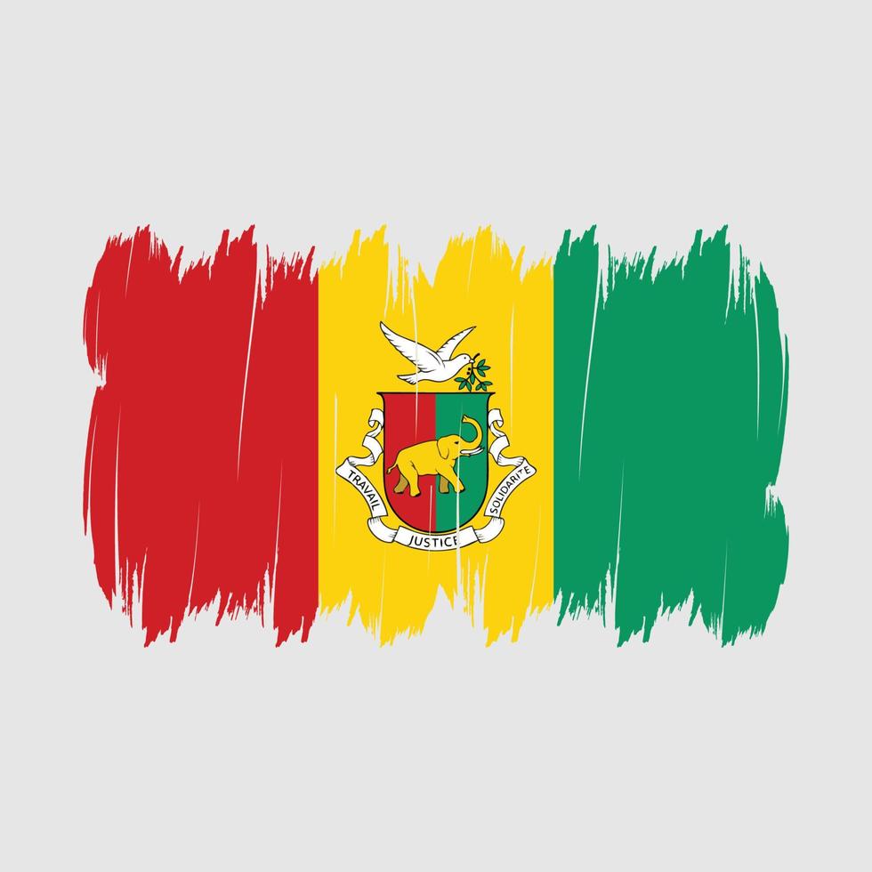 pincel de bandera de guinea vector