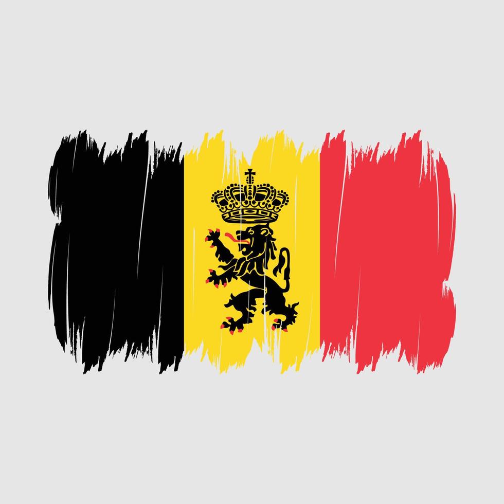 cepillo de bandera de bélgica vector