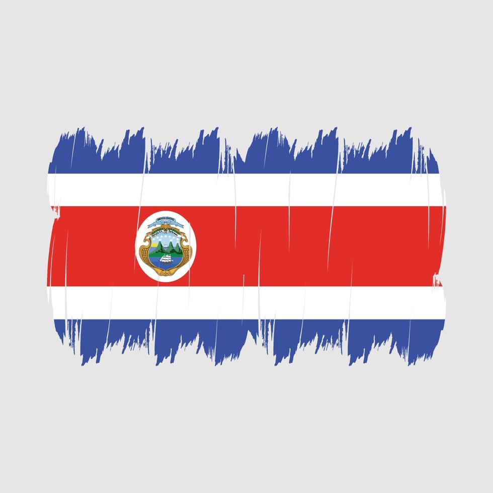 Costa Rica Flag Brush vector