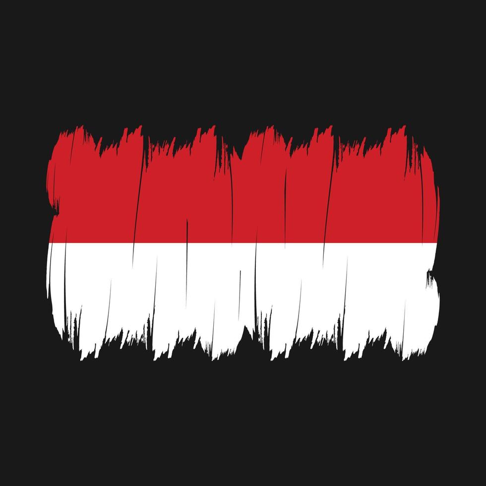 Monaco Flag Brush vector