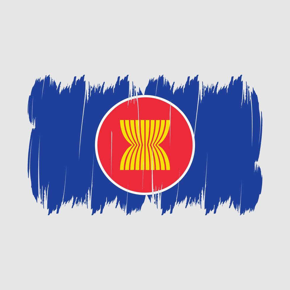 cepillo de la bandera de la asean vector