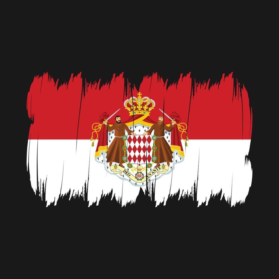Monaco Flag Brush vector