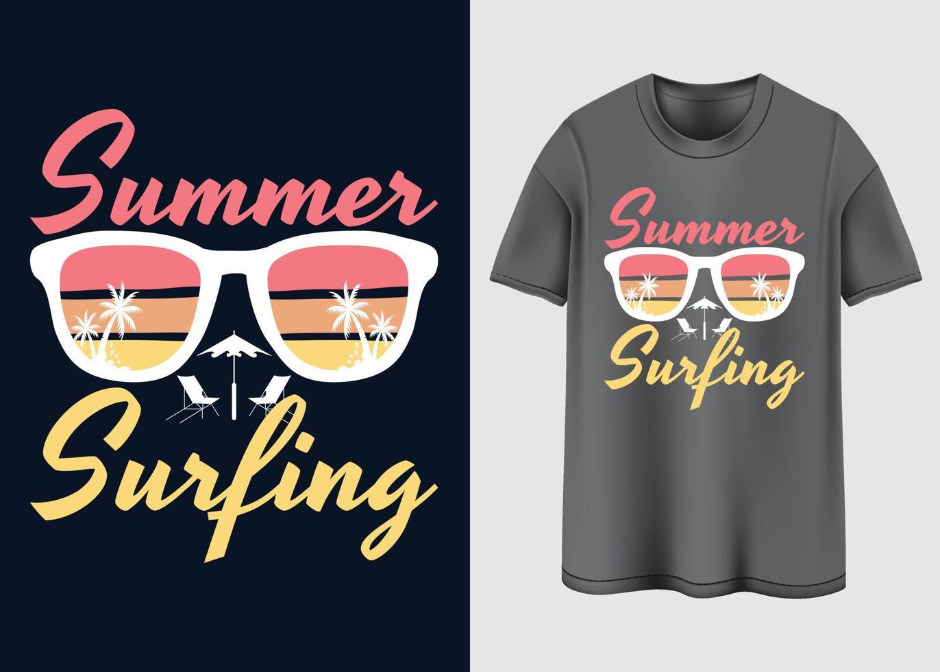 Summer vibes Typography T-shirt design vector