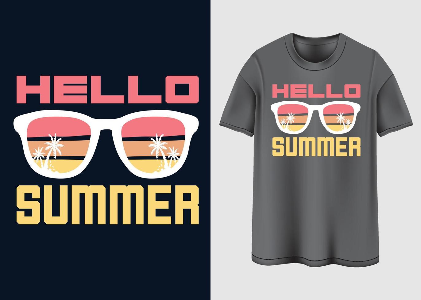 Summer vibes Typography T-shirt design vector