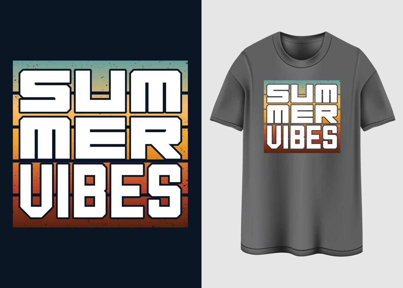 Summer vibes Typography T-shirt design vector