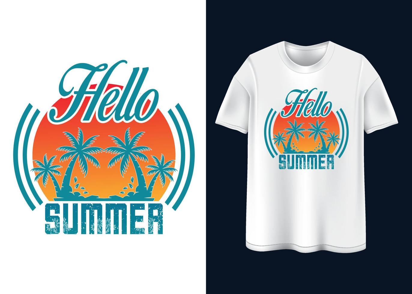 diseño de camiseta de tipografía de vibraciones de verano vector