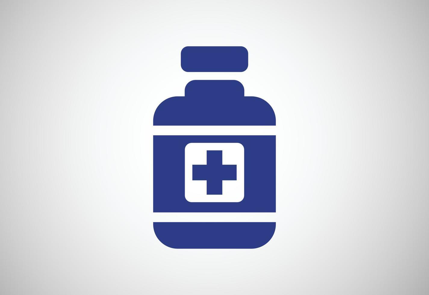 Medical bottle logo design, Vector design template