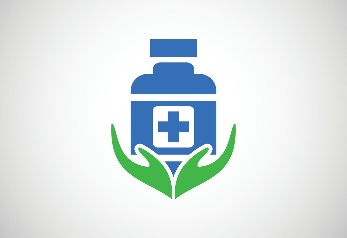 Medical bottle logo design, Vector design template