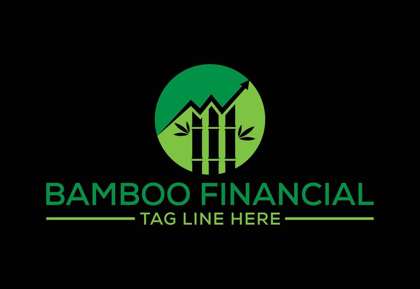 Bamboo Financial logo design, Vector design template