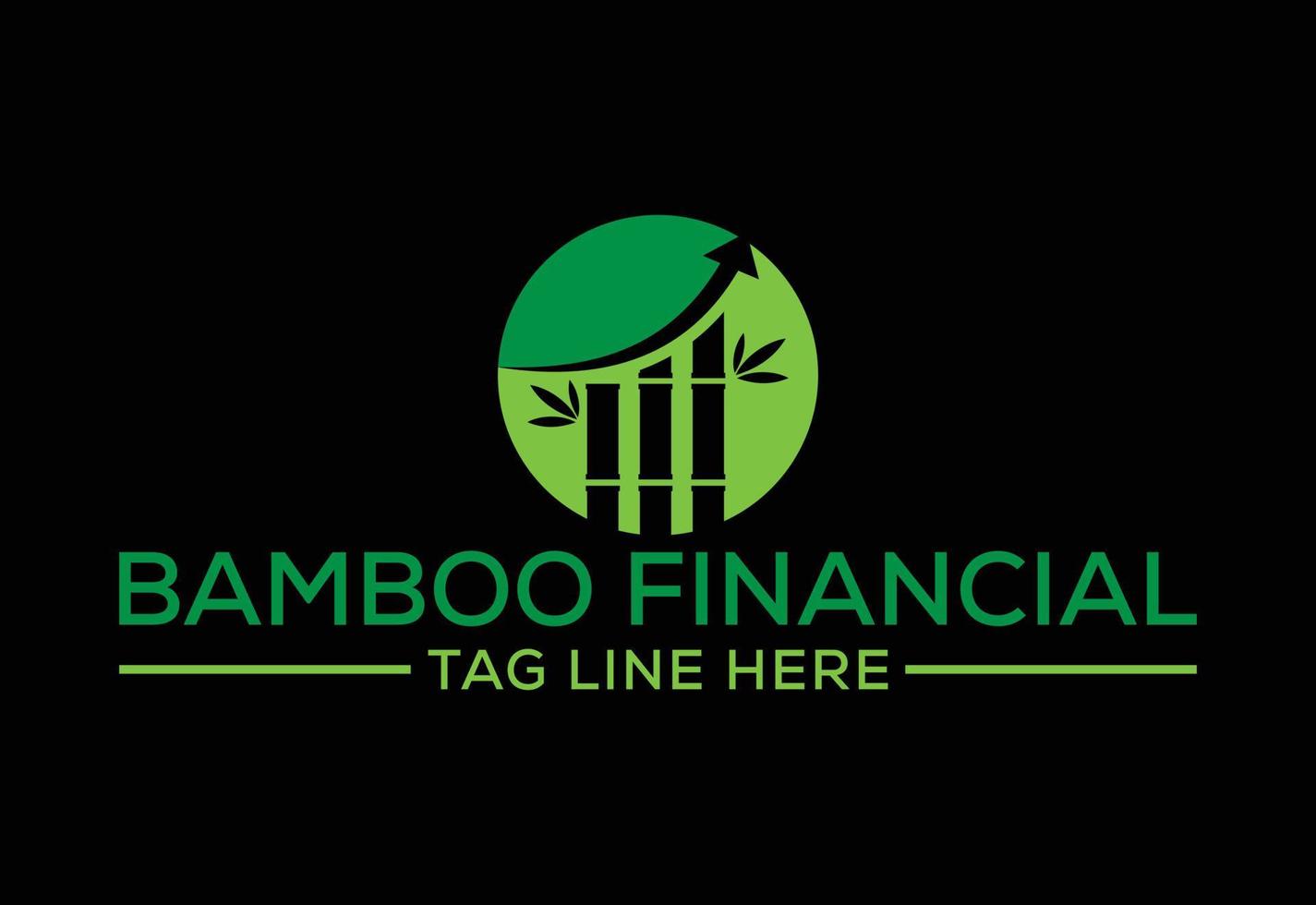 diseño de logotipo financiero de bambú, plantilla de diseño vectorial vector