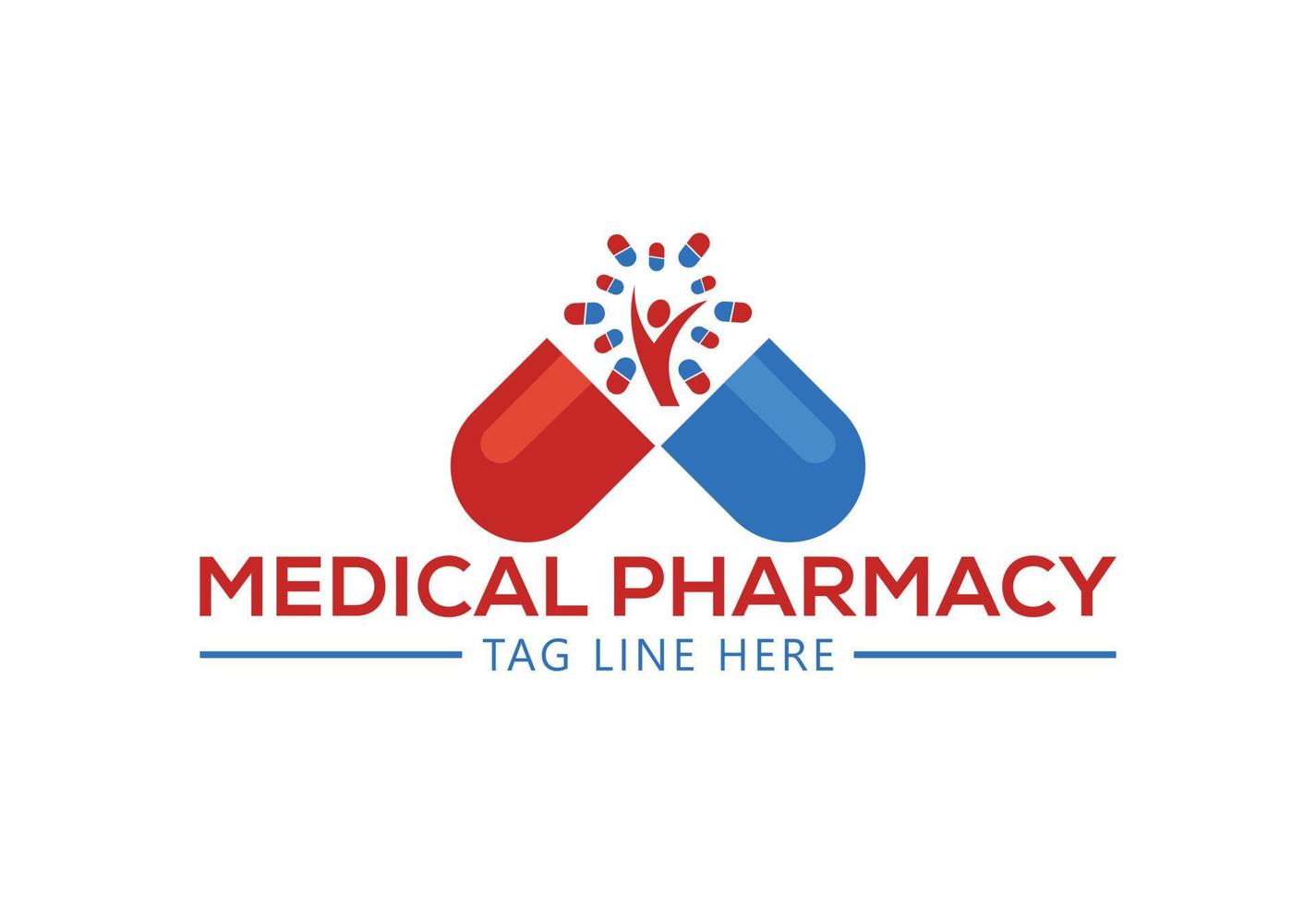 diseño creativo del logotipo de farmacia médica, concepto de diseño vectorial vector