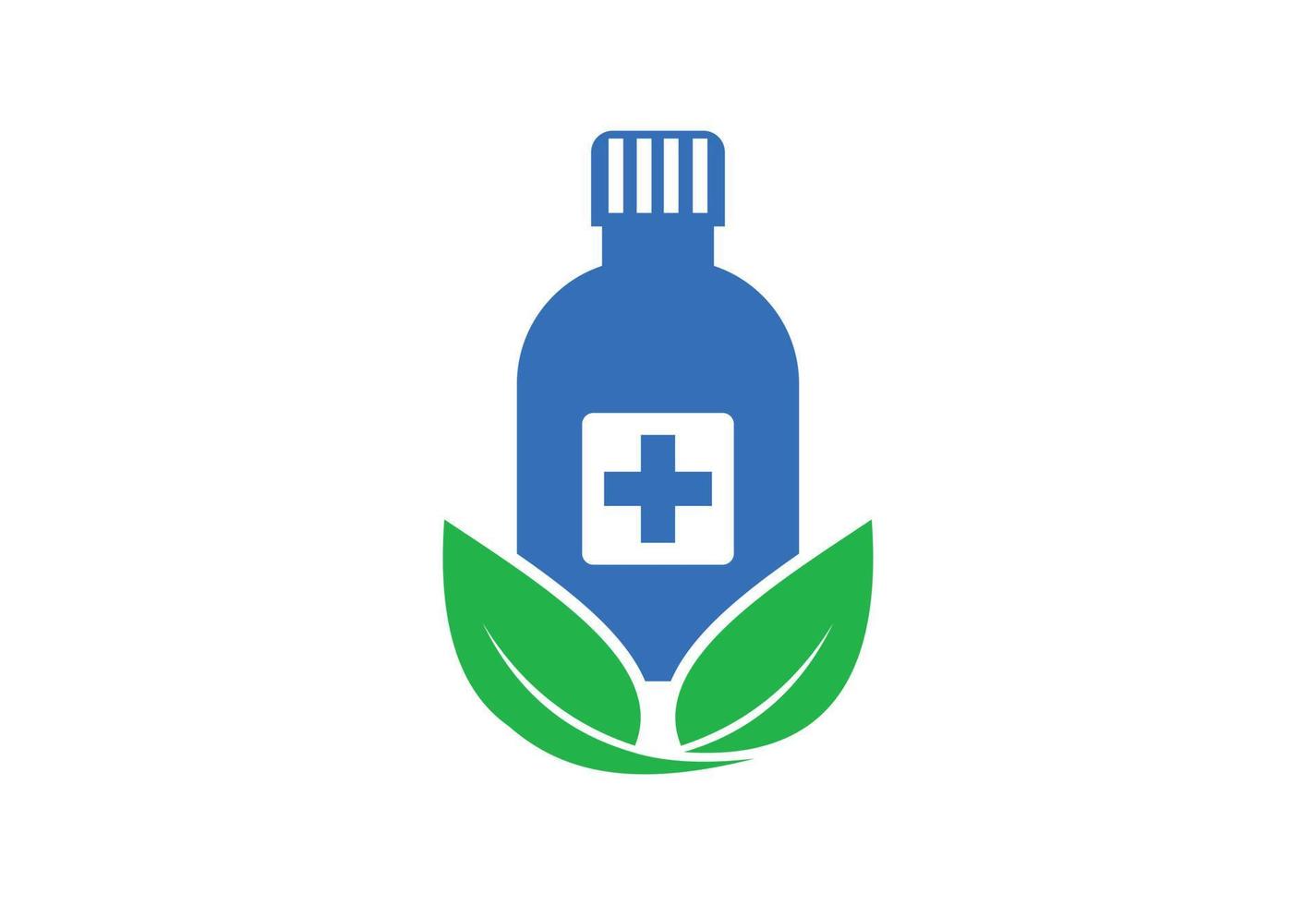 Medical bottle logo design, Vector design template