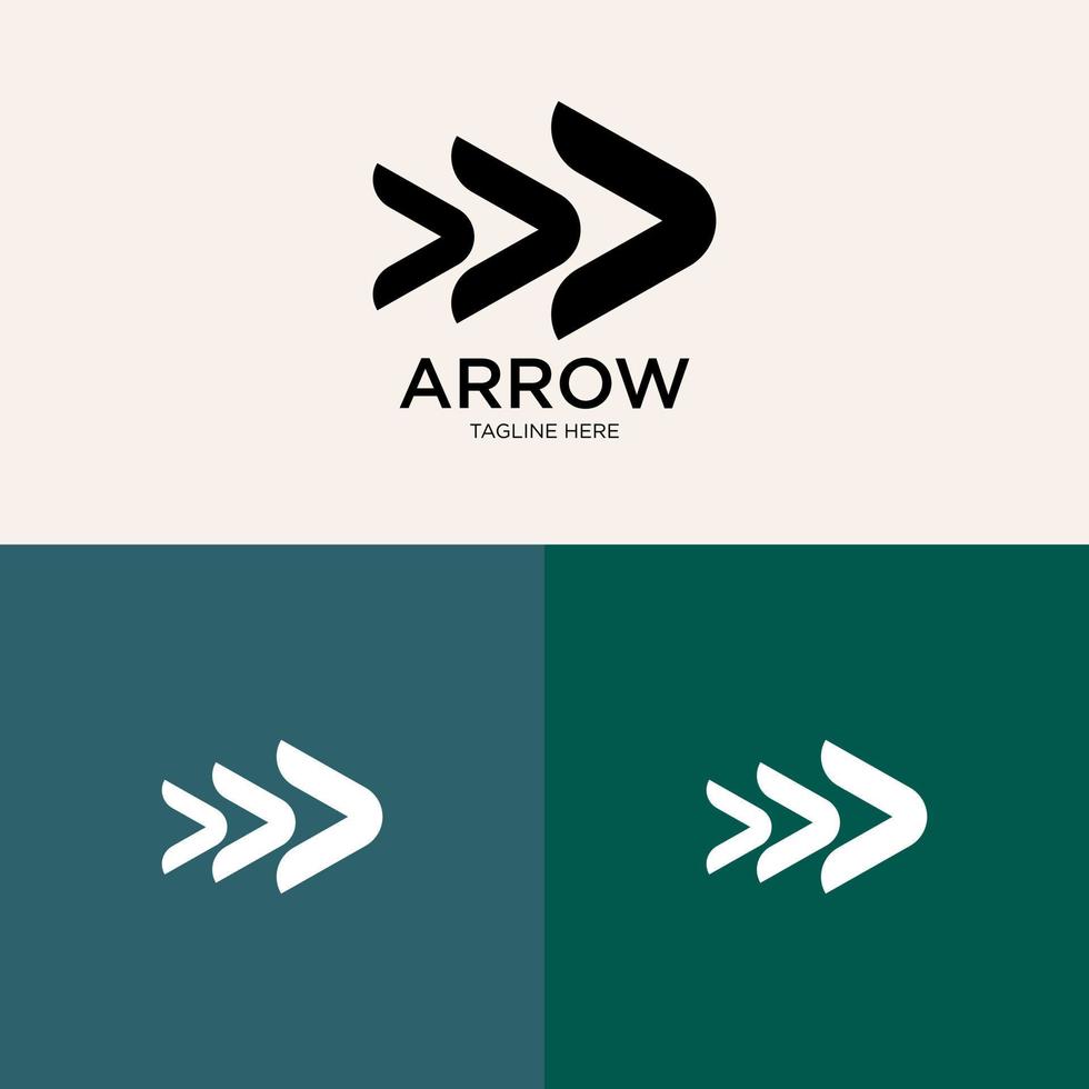 Logo Arrow. geometric arrow shape Can be used for Business and Technology Logo. Flat Vector Logo Design Template Elements.