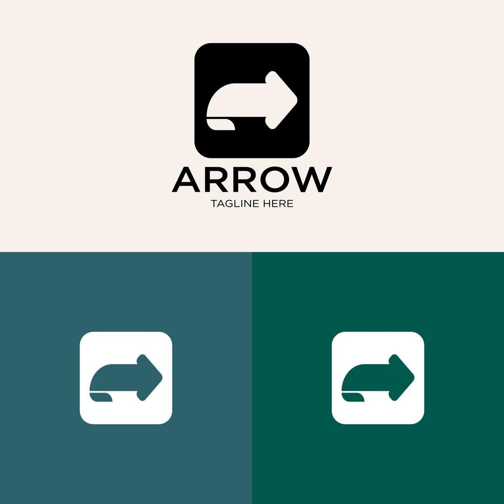 Logo Arrow. geometric arrow shape Can be used for Business and Technology Logo. Flat Vector Logo Design Template Elements.
