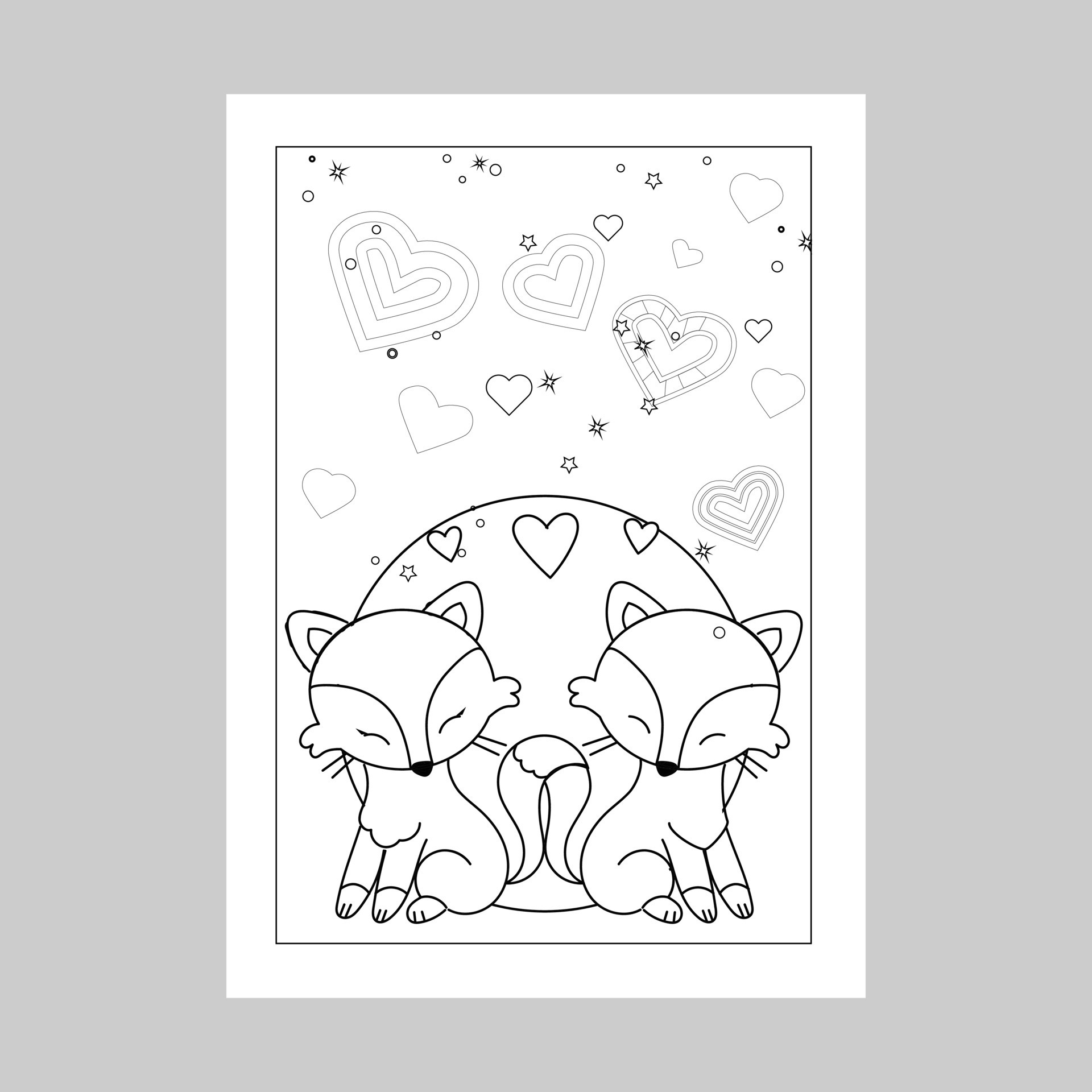 valentine day coloring pages 17347937 Vector Art at Vecteezy