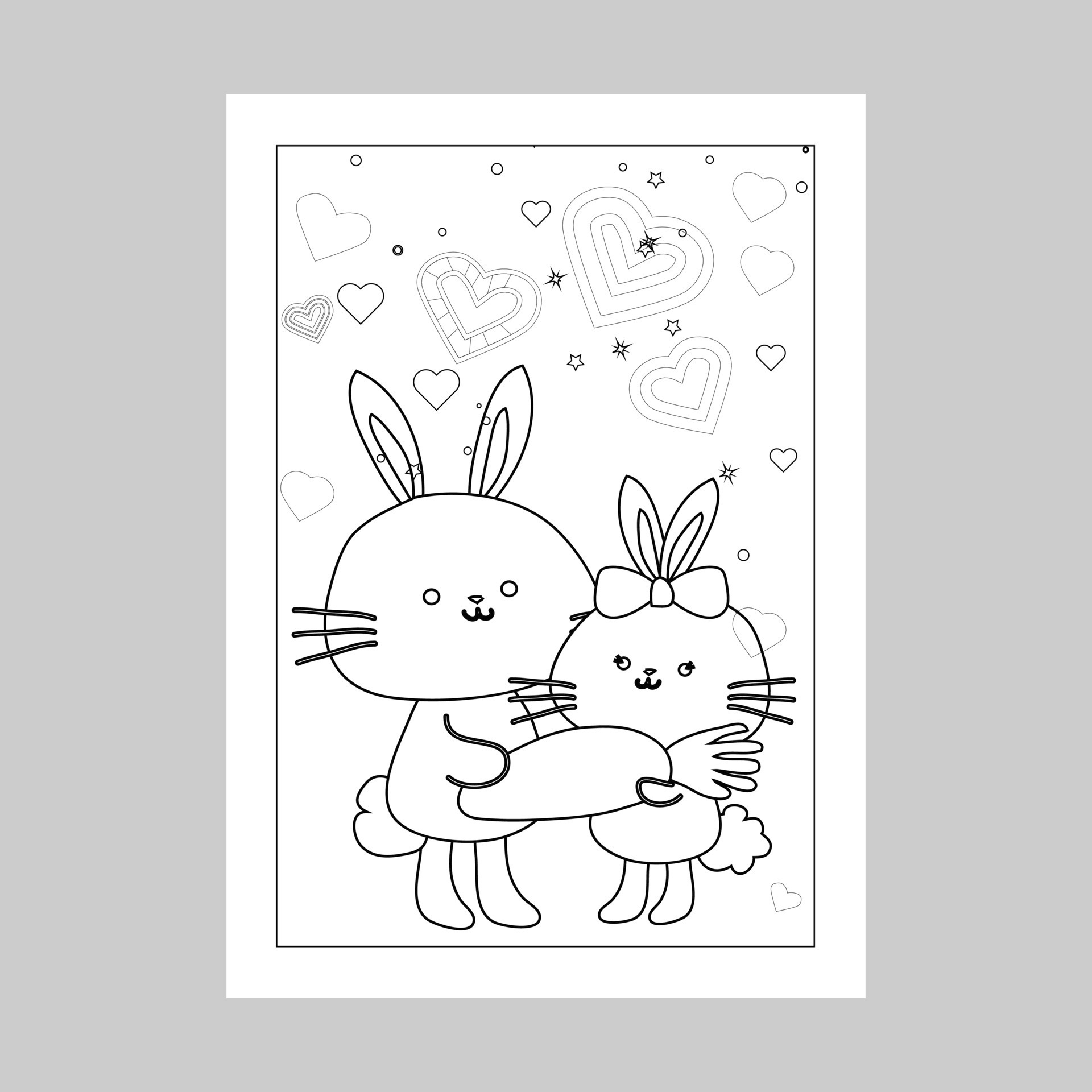 valentine day coloring pages 17347950 Vector Art at Vecteezy