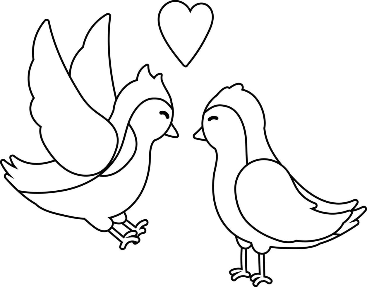 valentine day coloring pages vector