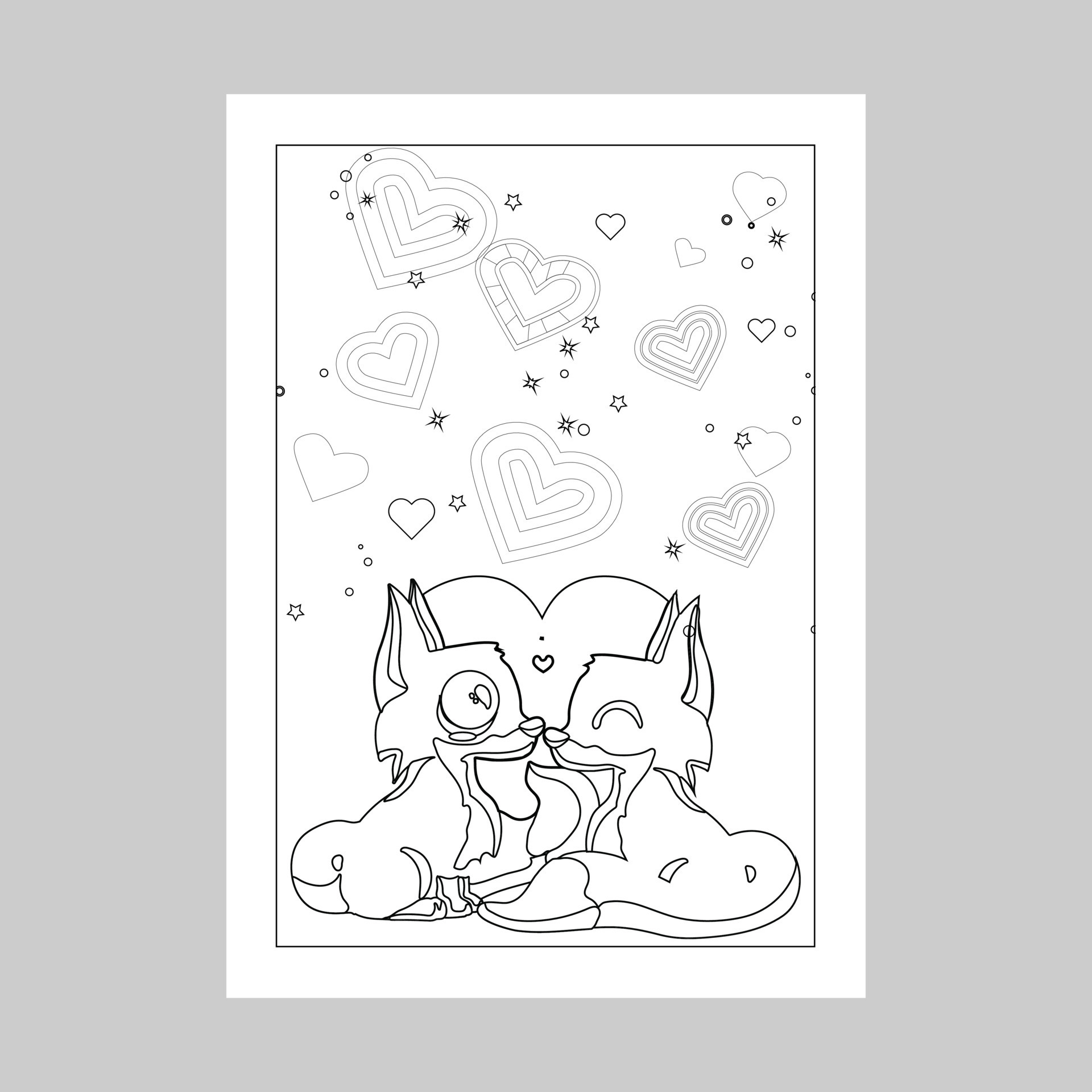 valentine day coloring pages 17347967 Vector Art at Vecteezy