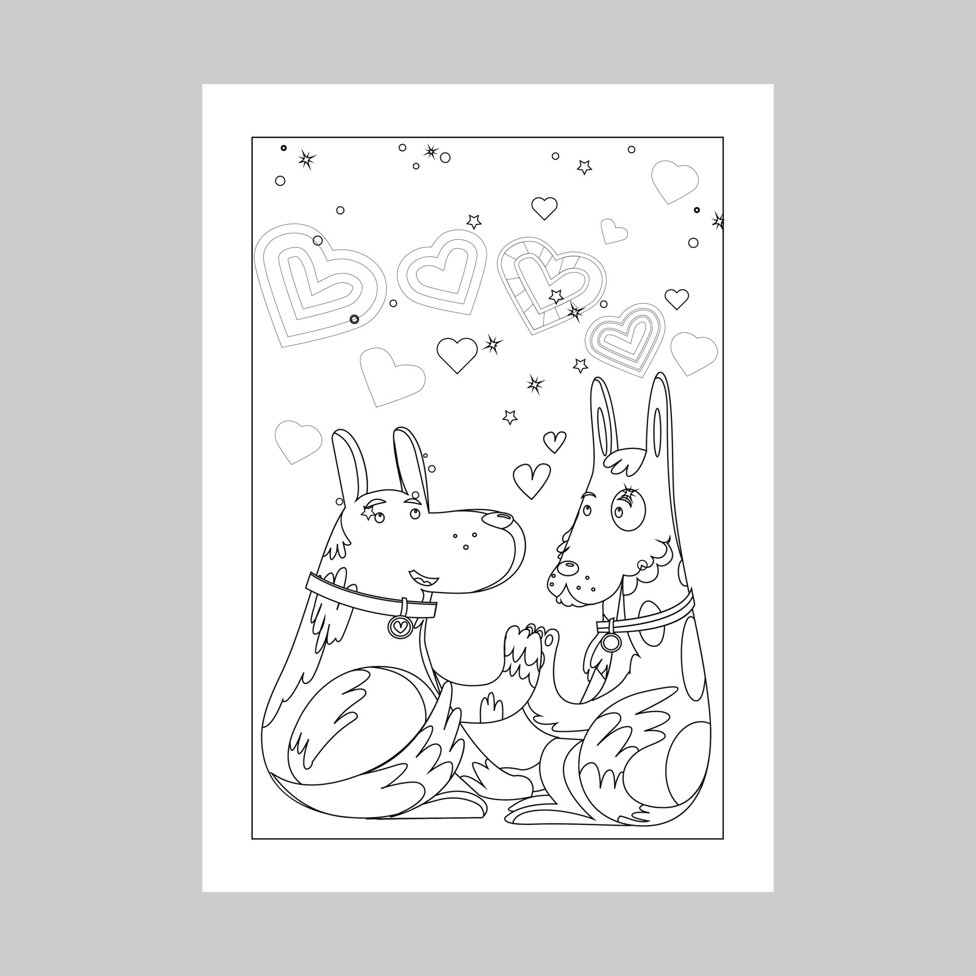 Valentine Day Coloring Page 1