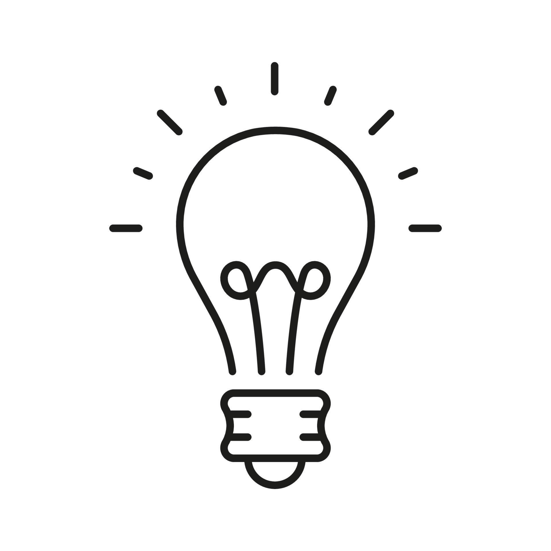 Lightbulb Idea Concept Line Icon. Light Bulb Bright, Creative Solution ...