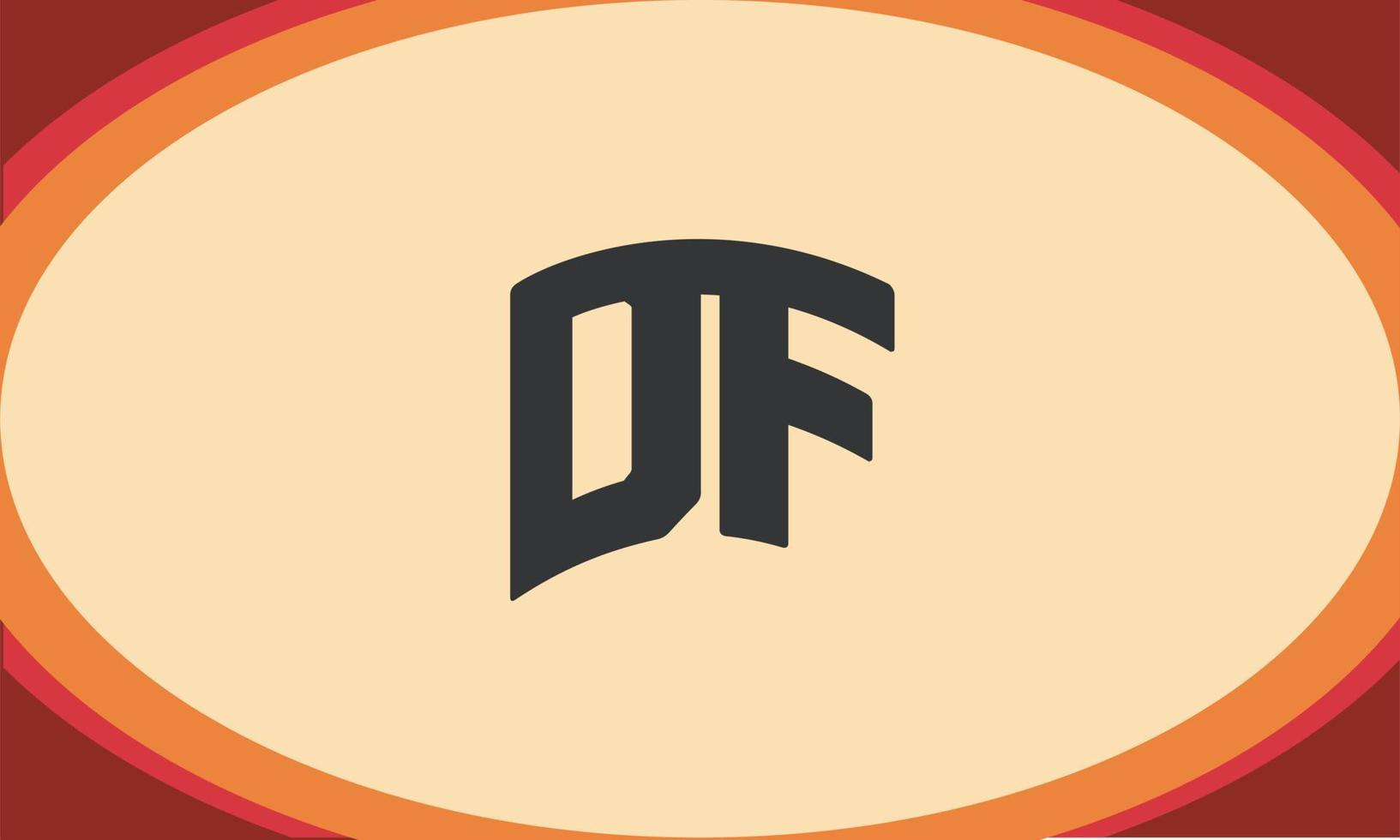 alfabeto letras iniciales monograma logo df, fd, d y f vector