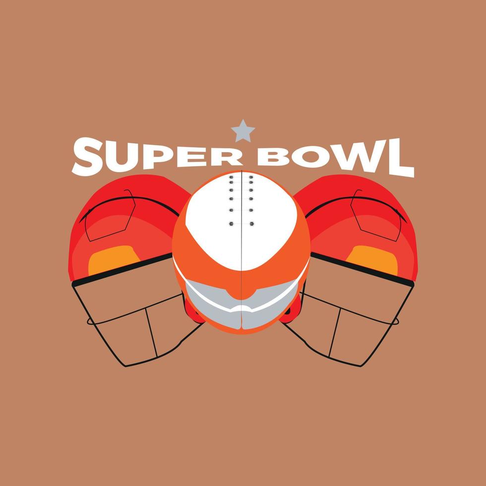 el super bowl, el casco de fútbol americano, el diseño de camisetas, el afiche, la impresión, la postal y otros usos vector