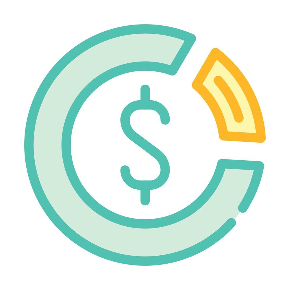 share of cashback from purchase color icon vector illustration