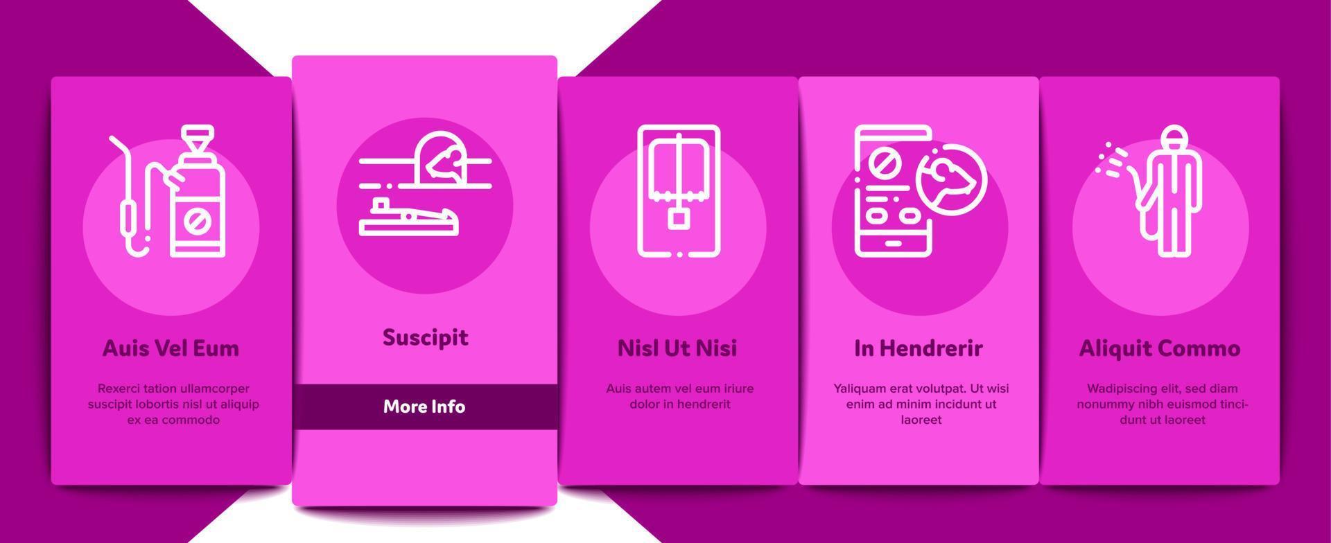 vector de conjunto de iconos de elementos de incorporación de protección de ratas