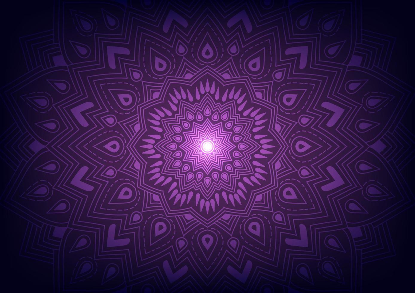 mandala estilo moderno triángulo púrpura fondo geométrico vector